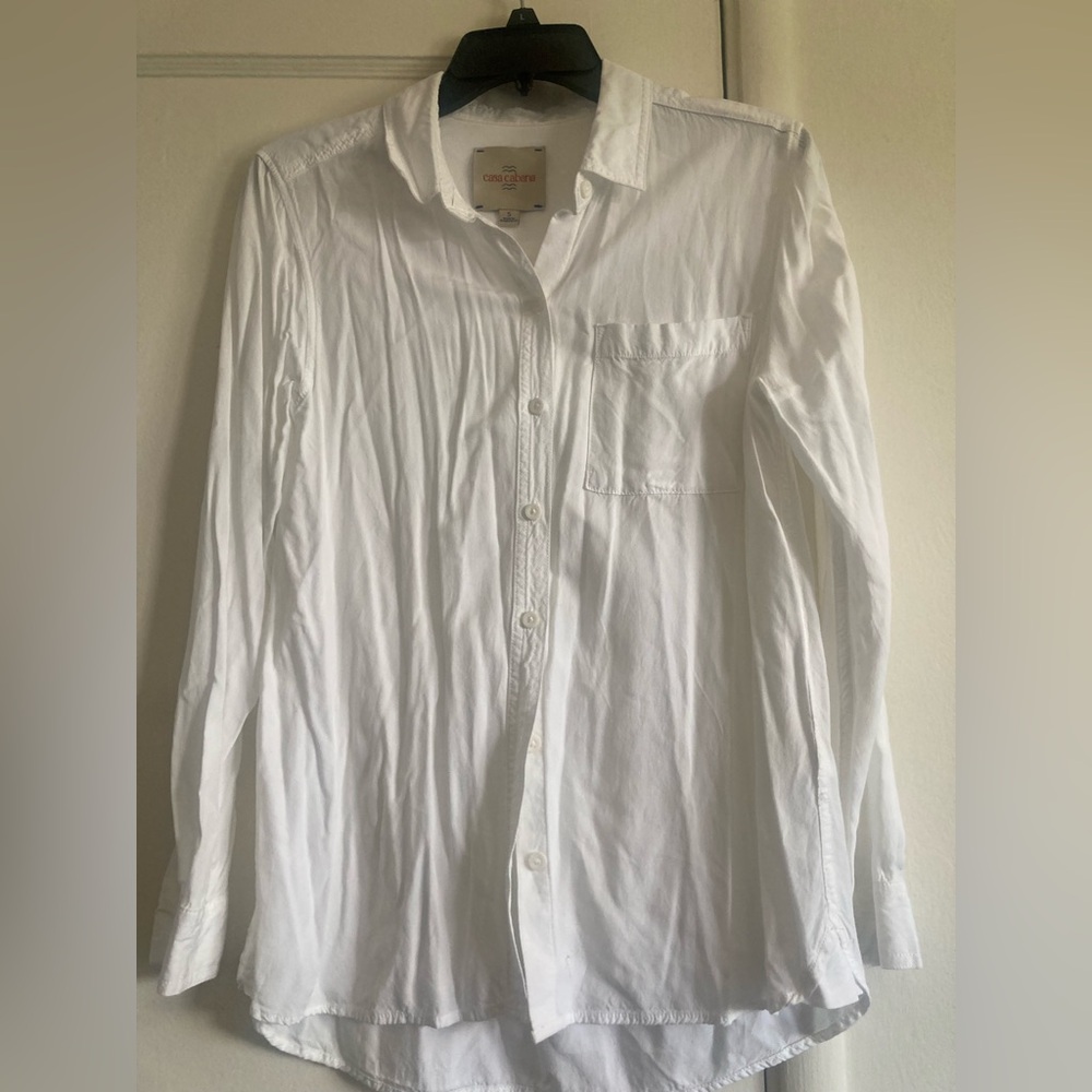 White Button Down Shirt with Crisp Finish